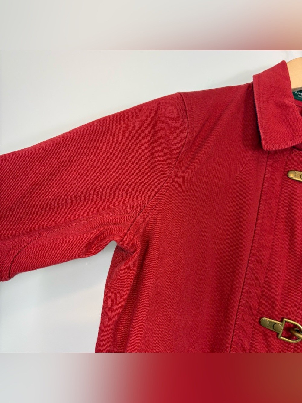 Ralph Lauren Vintage LRL Lauren Jean Co Red Fireman Jacket Sz Petite M - Picture 4 of 15